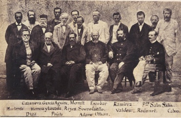 Simpatizantes de Maximiliano en Quer&eacute;taro. Aubert 1867 